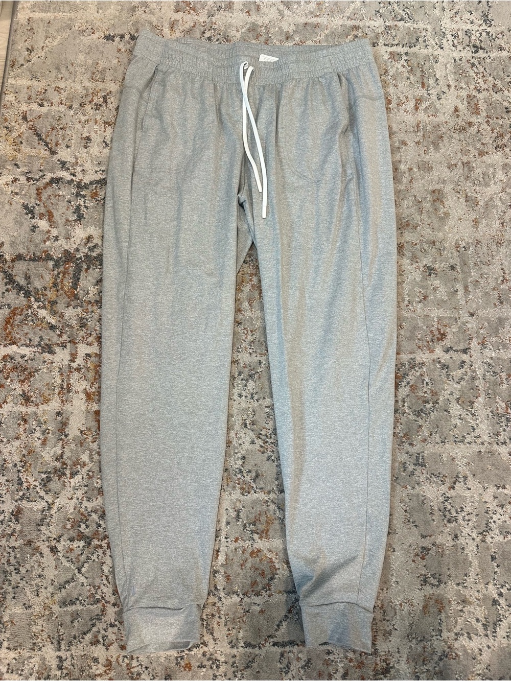 NOBULL Light Gray Women’s Jogger Sweatpants with White Drawstring